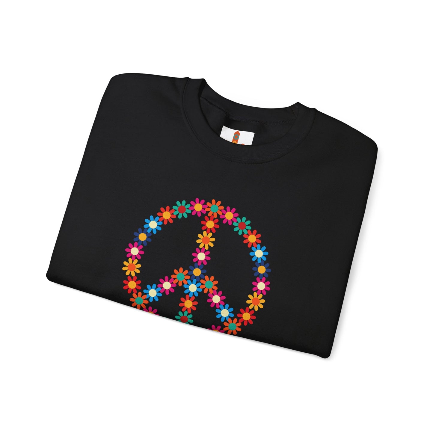 Peace Sign made of Flowers Sweatshirt