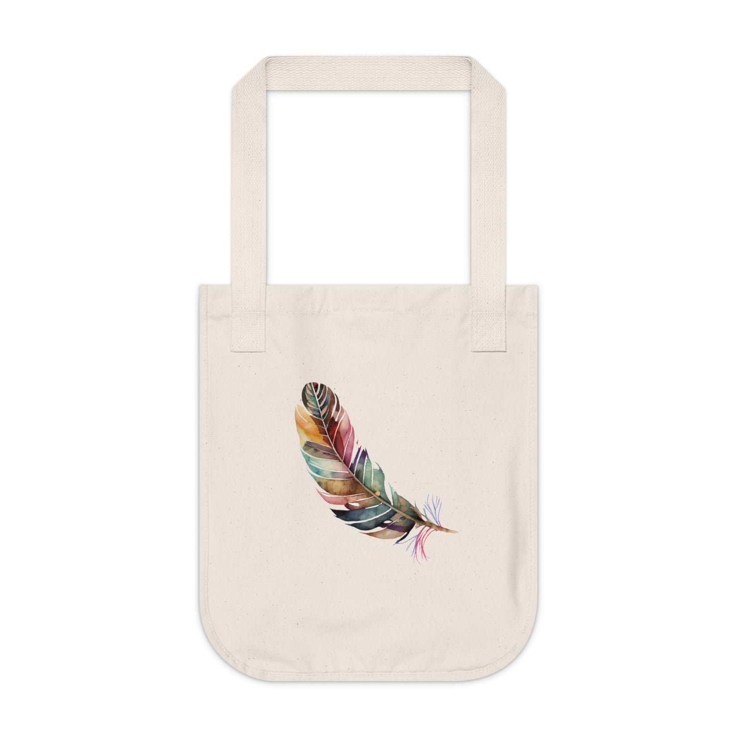 Feather Drawing Organic Canvas Tote Bag