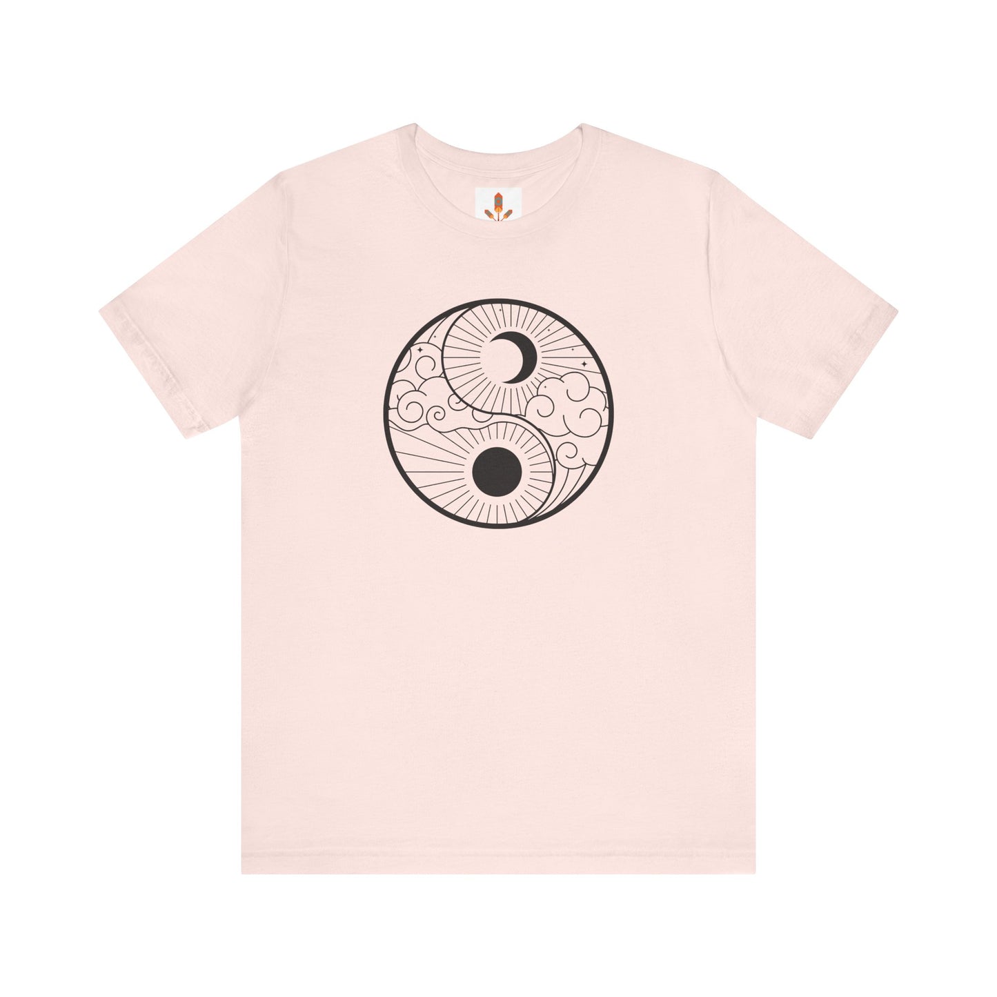 Yin Yang Sun and Moon Design T-shirt