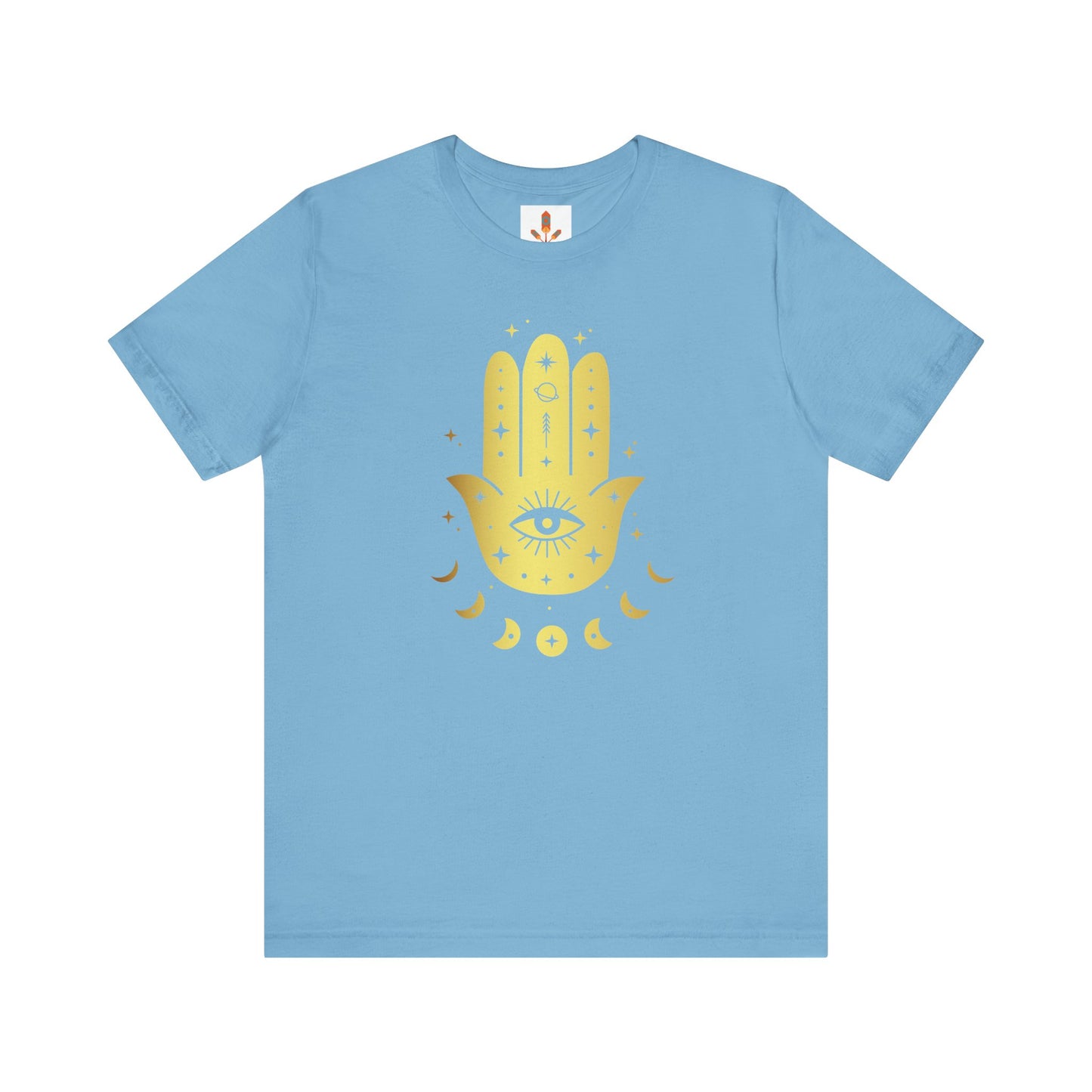 Golden Hamsa Hand with Eye T-shirt