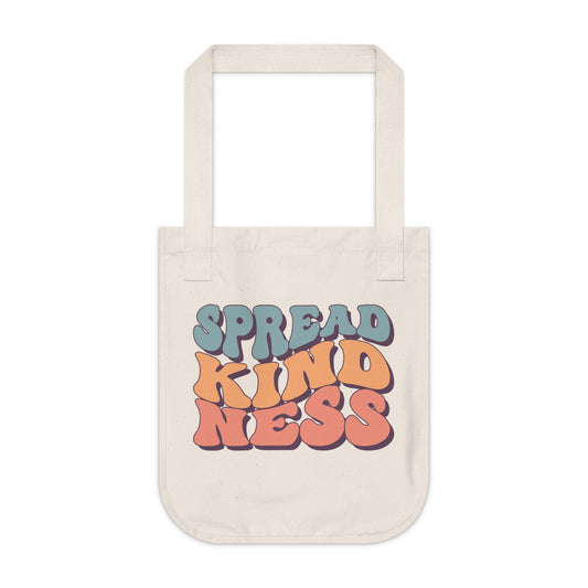 Spread Kindness Organic Canvas Tote Bag