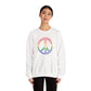 Drawing of Rainbow Peace Sign Sweatshirt
