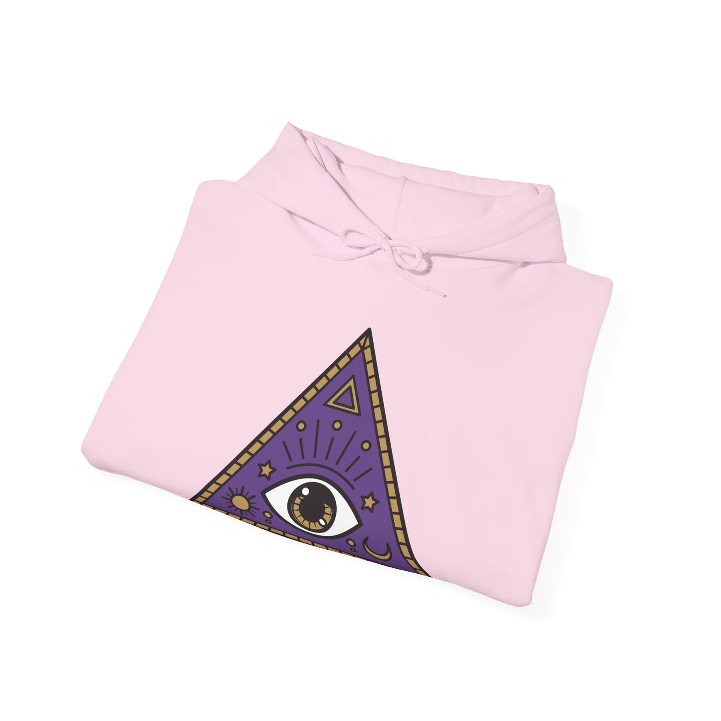 White Evil Eye and Pyramid Hoodie
