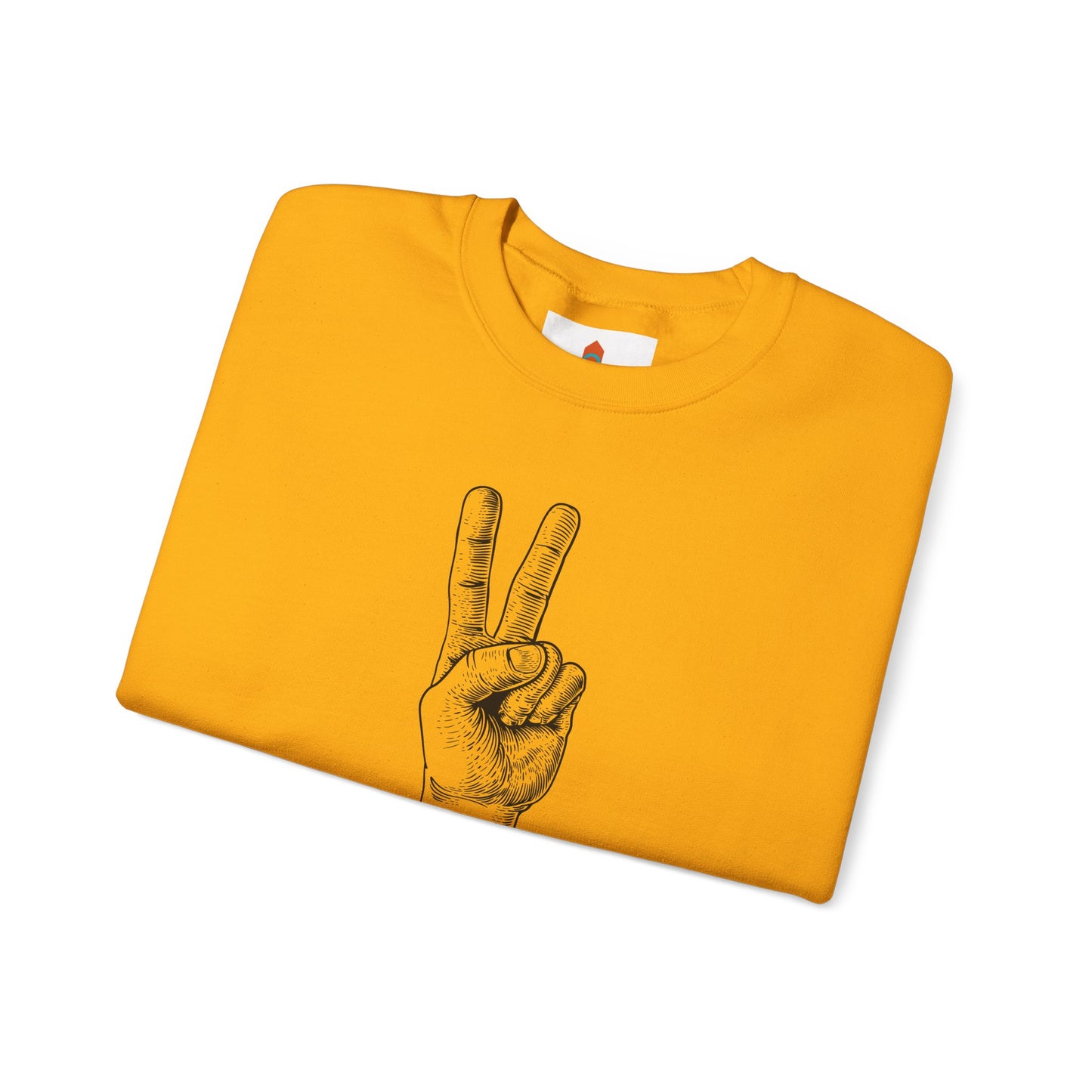 Peace Hand Sign Drawing Sweatshirt