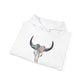 Buffalo Skull with Flowers Hoodie