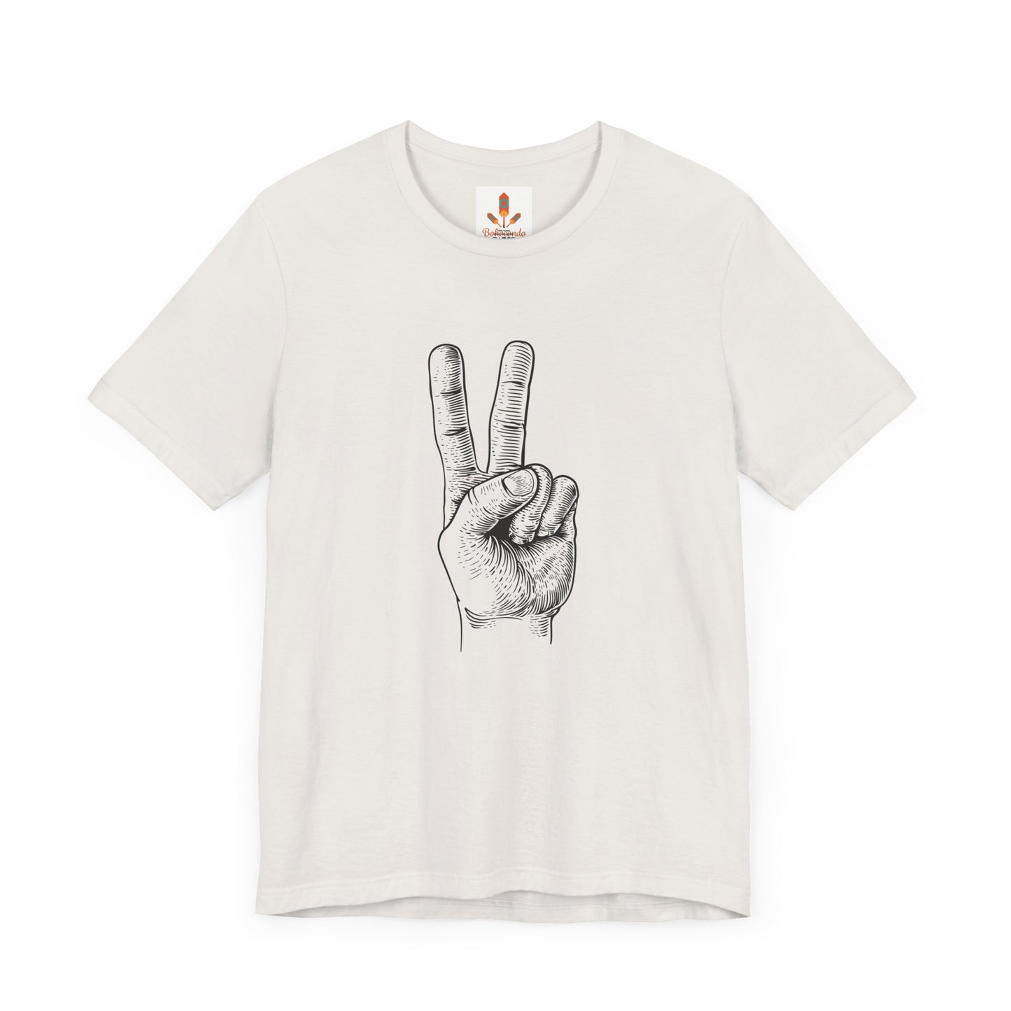 Peace Hand Sign Drawing T-shirt