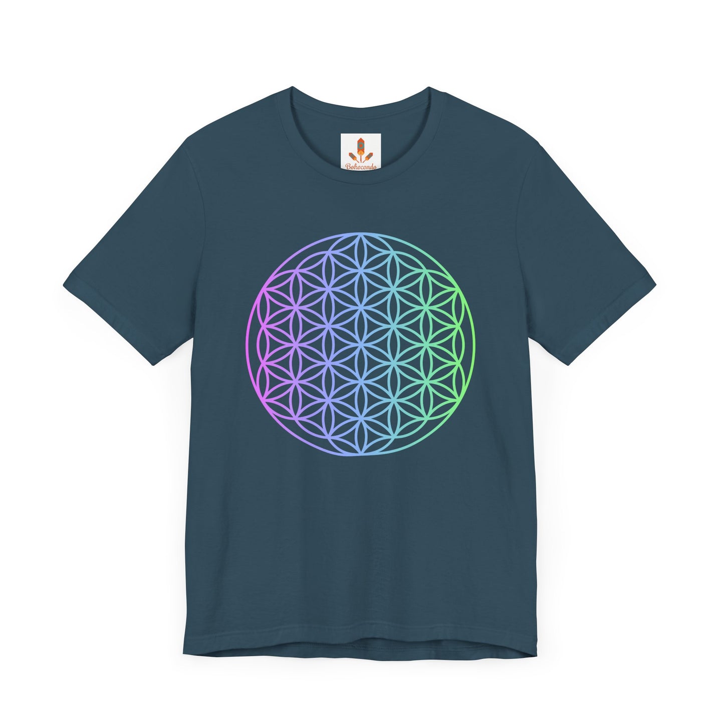 Blue and Green Flower of Life T-shirt