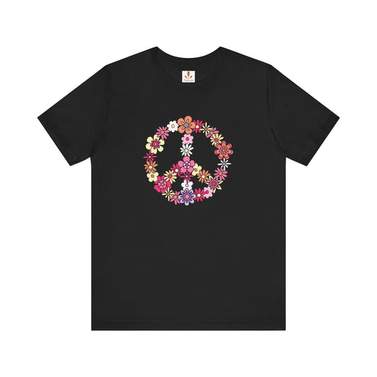 Peace Sign made from Flowers T-shirt