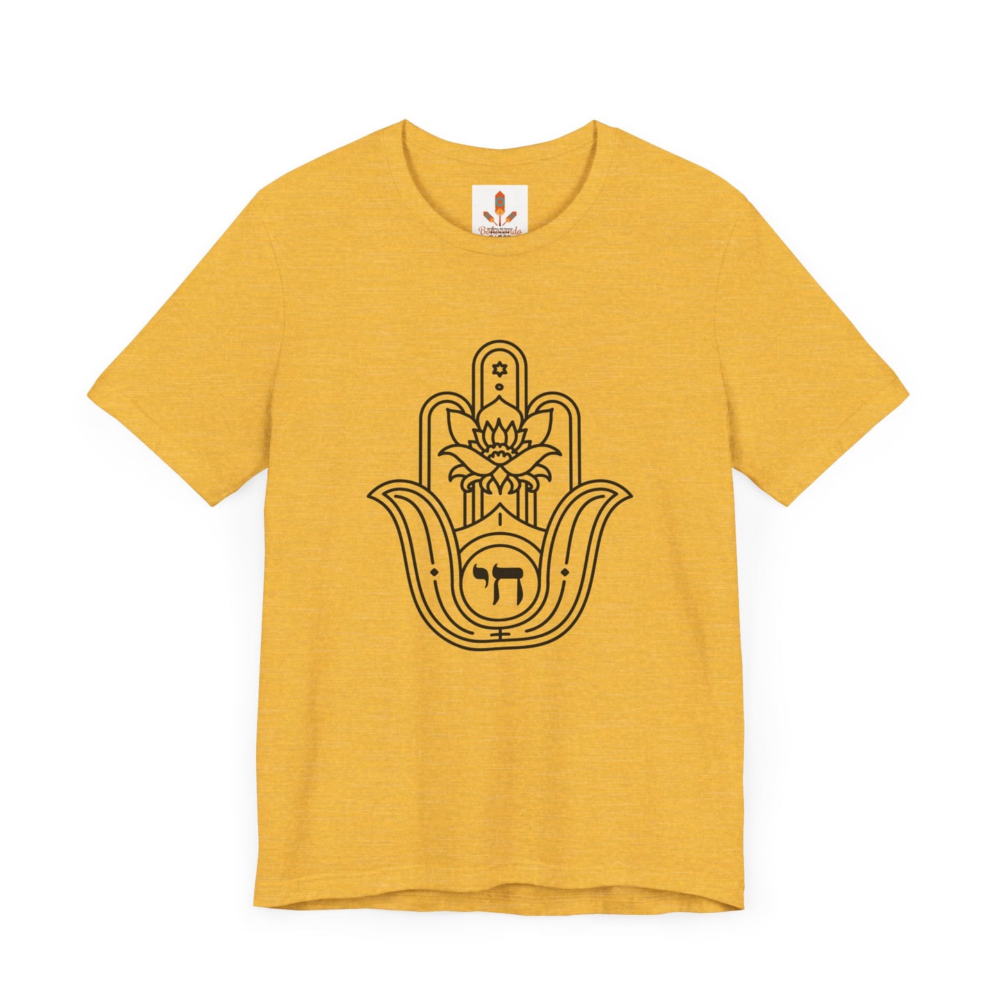 Hamsa Hand with Lotus Design T-shirt