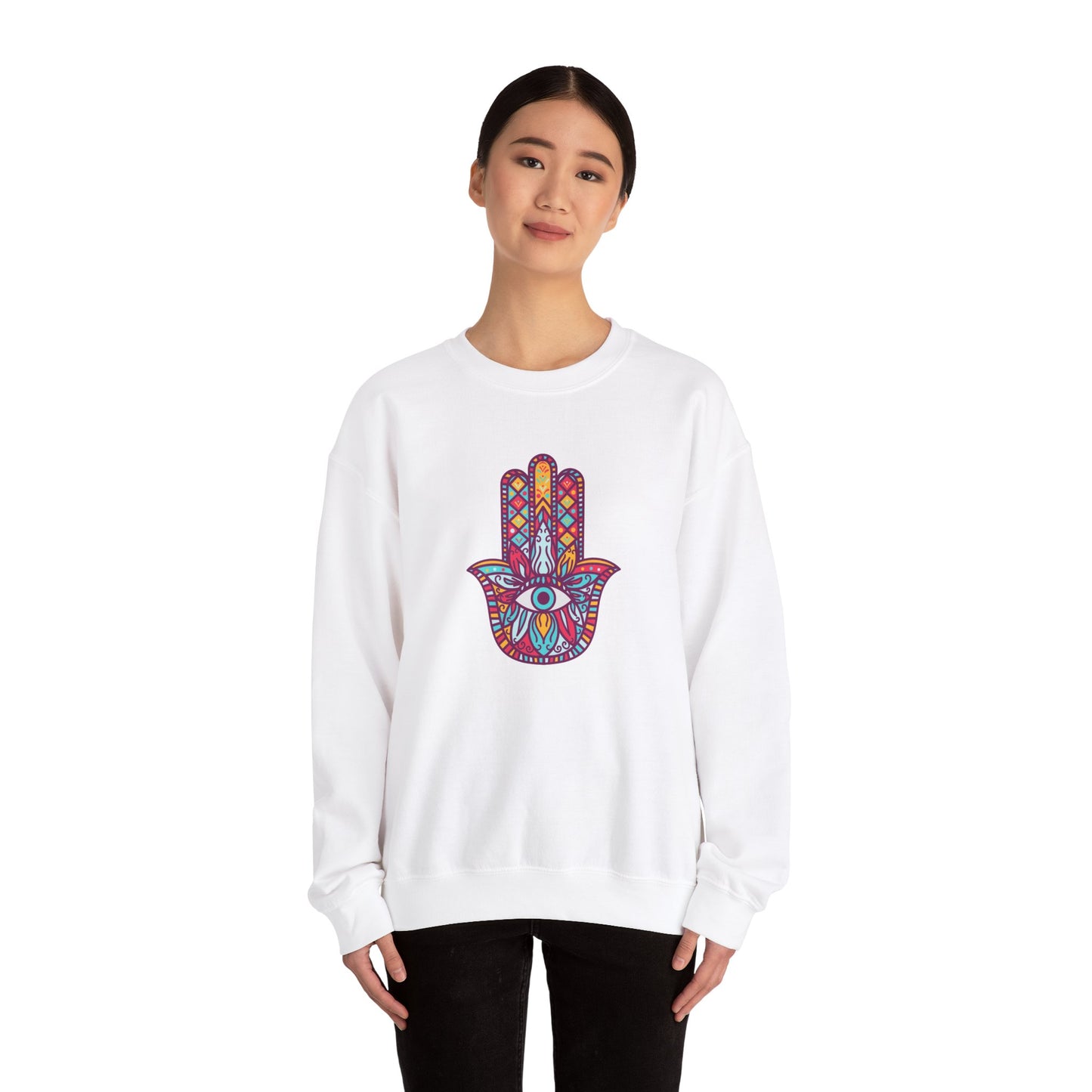 Colorful Fatima Hamsa Hand Sweatshirt