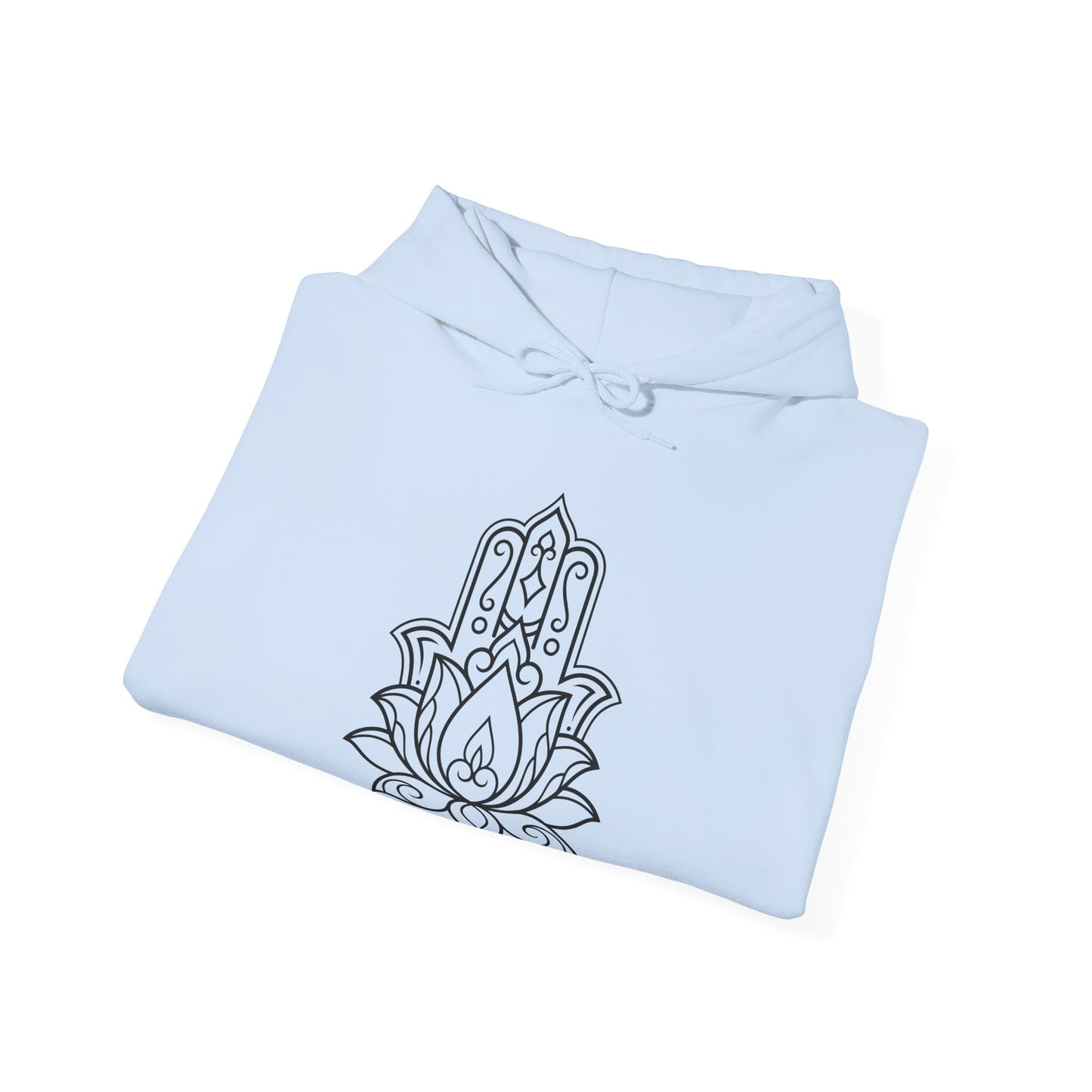 Hamsa Lotus Design Hoodie