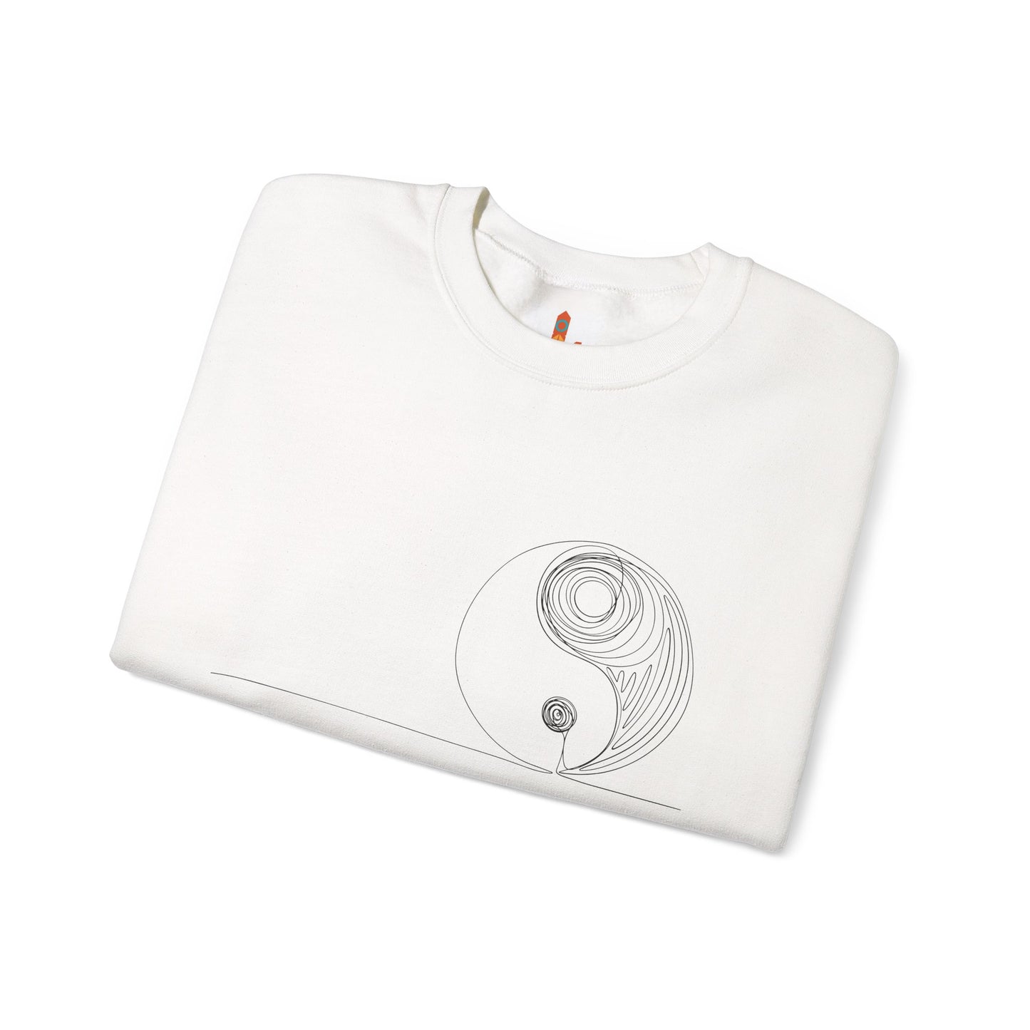 Minimalistic Yin Yang Drawing Sweatshirt