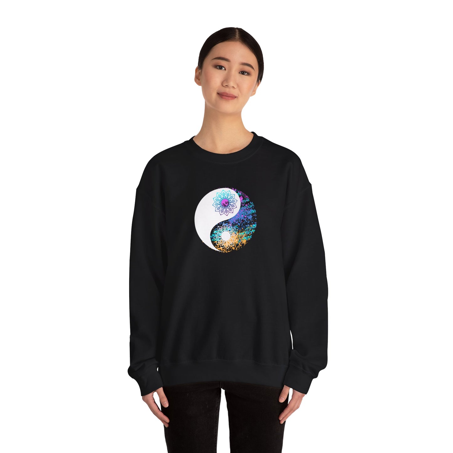 Colorful Lotus Yin Yang Sweatshirt