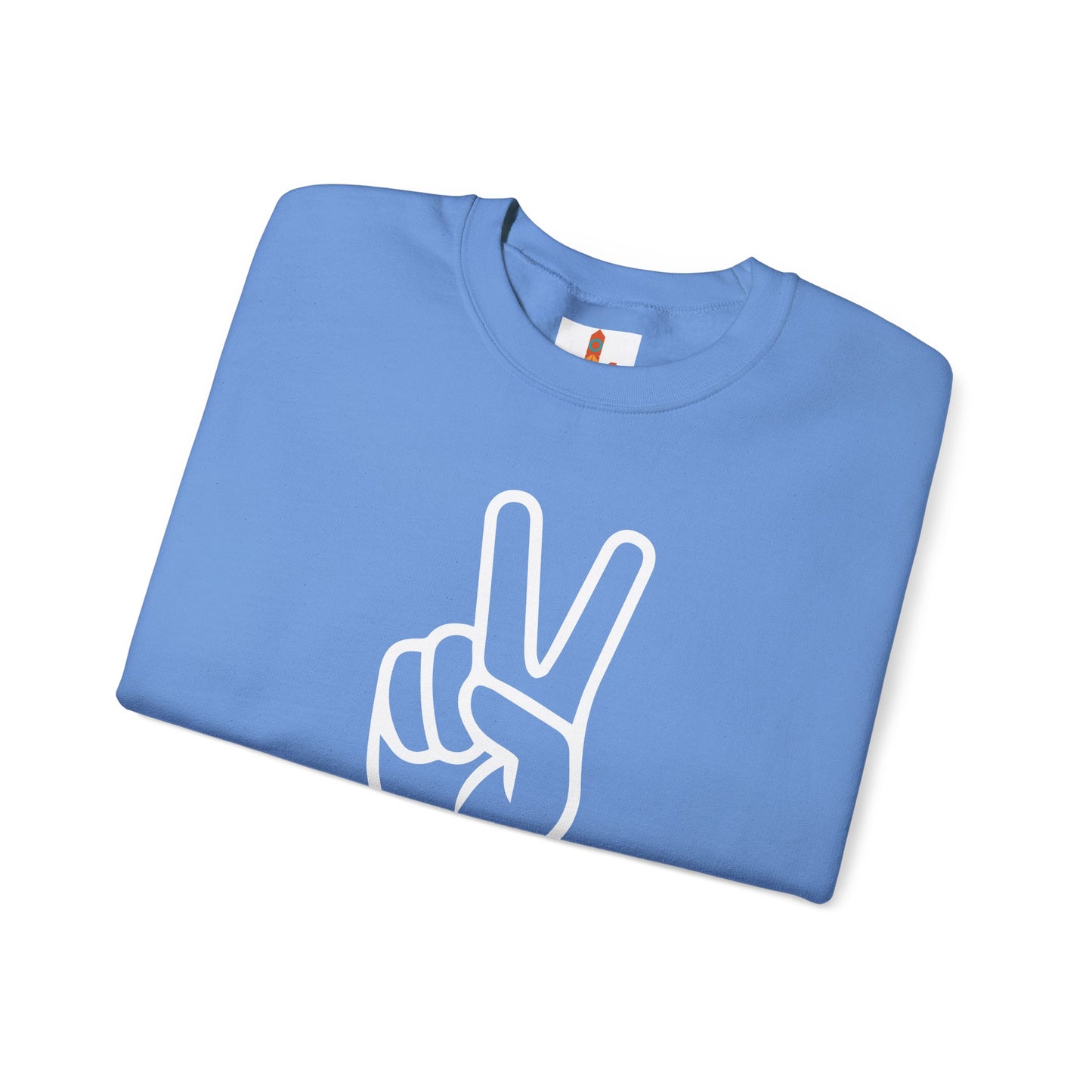 White Simple Peace Hand Sign Sweatshirt