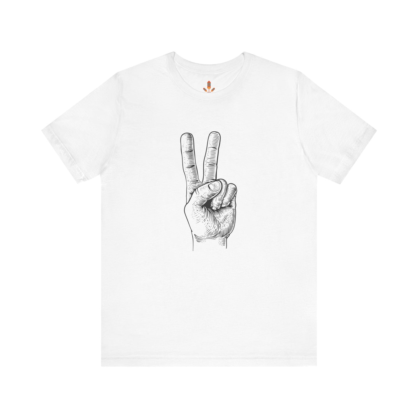 Peace Hand Sign Drawing T-shirt