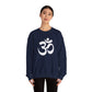 White Simple Om Art Sweatshirt