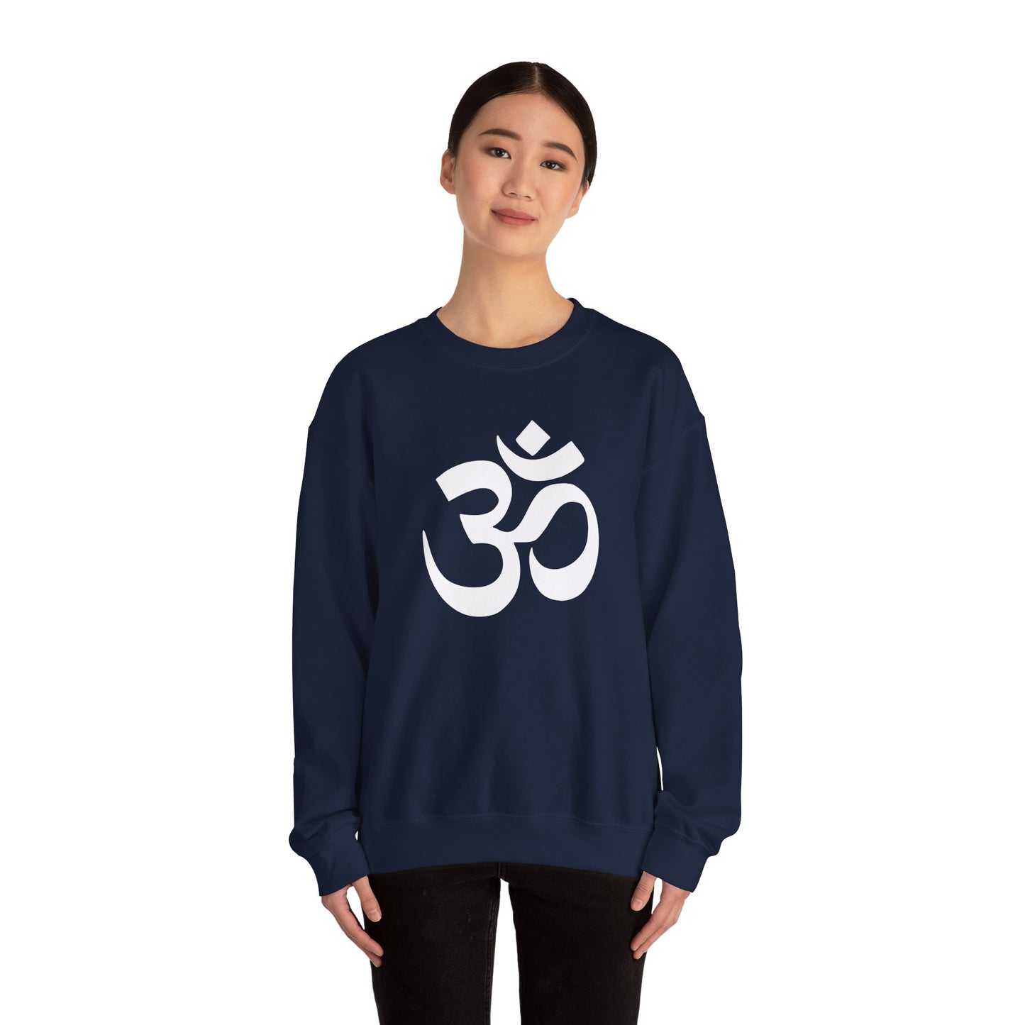 White Simple Om Art Sweatshirt