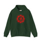 Red Om Lotus Design Hoodie
