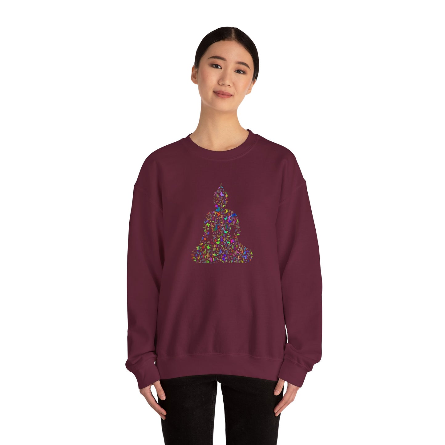 Colorful Buddha Design Sweatshirt