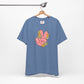 Peace Hand Sign with Flowers T-shirt