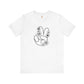 Black Peace Hand Sign with Flowers T-shirt