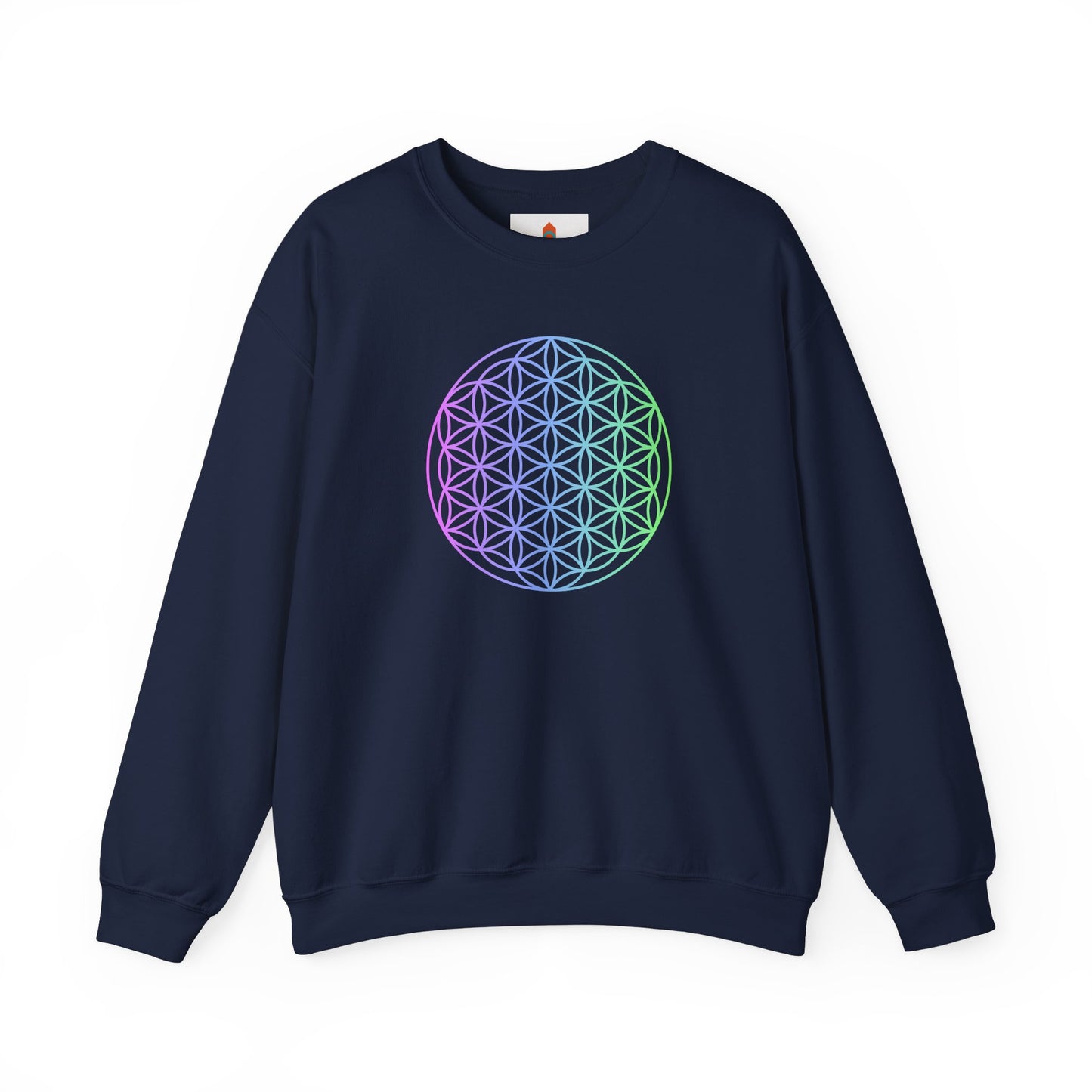 Blue and Green Flower of Life Sweatshirt