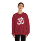 White Simple Om Art Sweatshirt