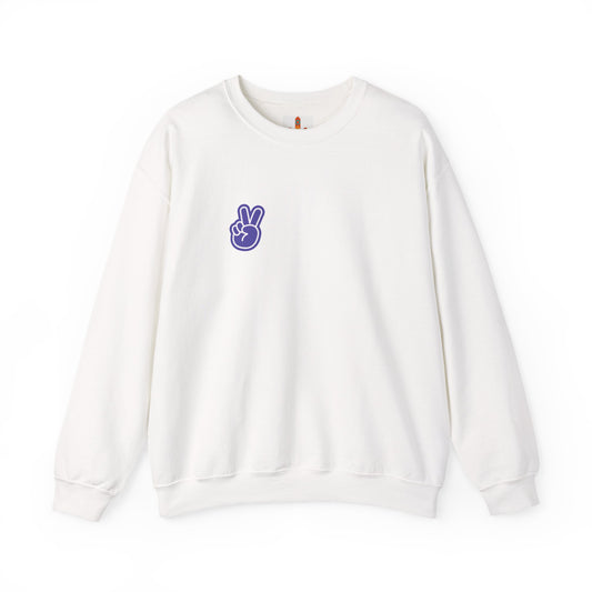 Purple Peace Hand Sign Sweatshirt