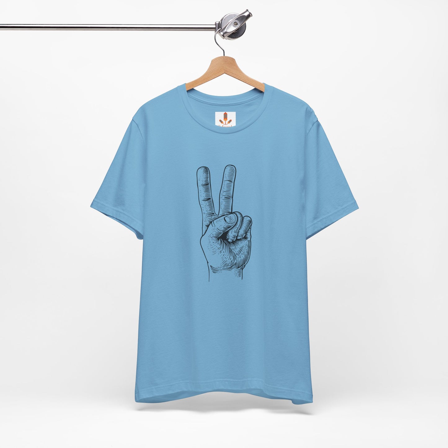 Peace Hand Sign Drawing T-shirt