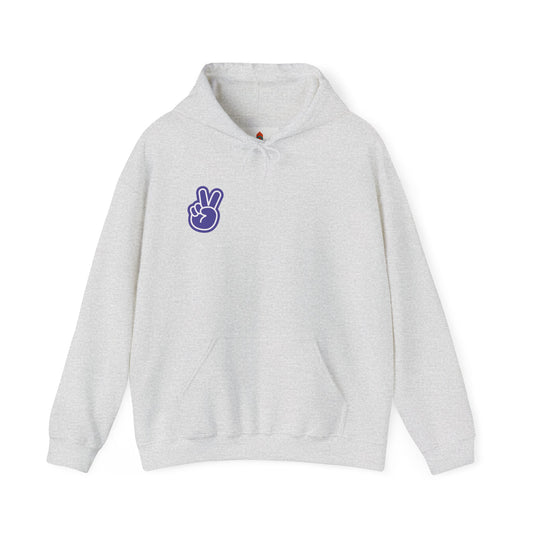 Purple Peace Hand Sign Hoodie