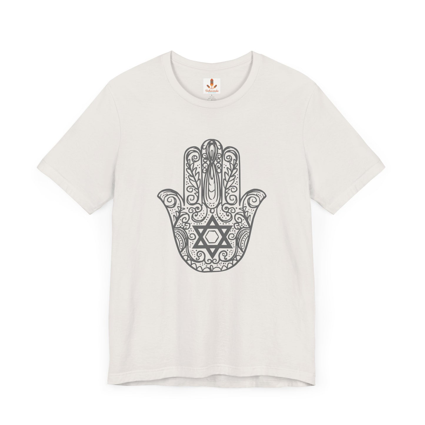 Intricate Hamsa Hand with Star of David T-shirt