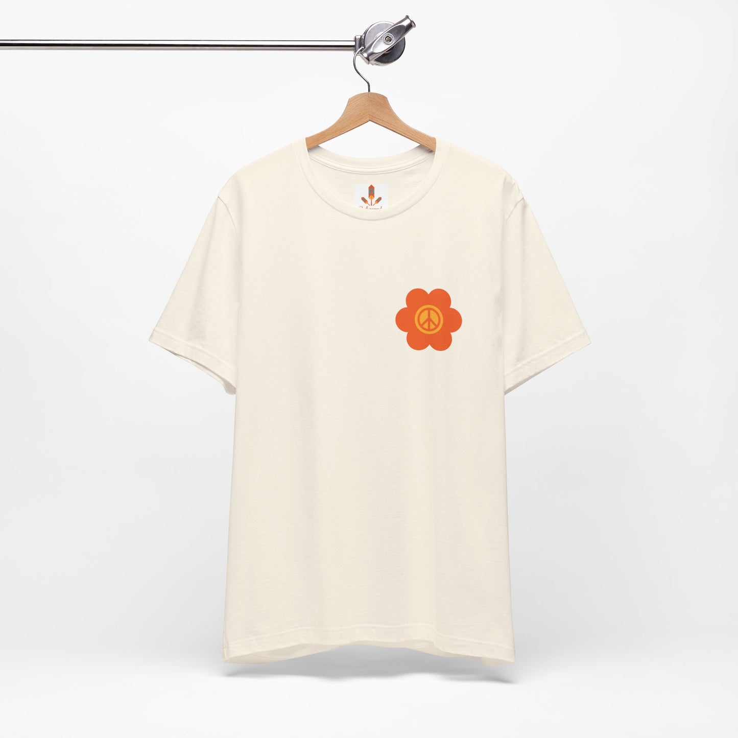 Peace Sign in Orange Flower T-shirt