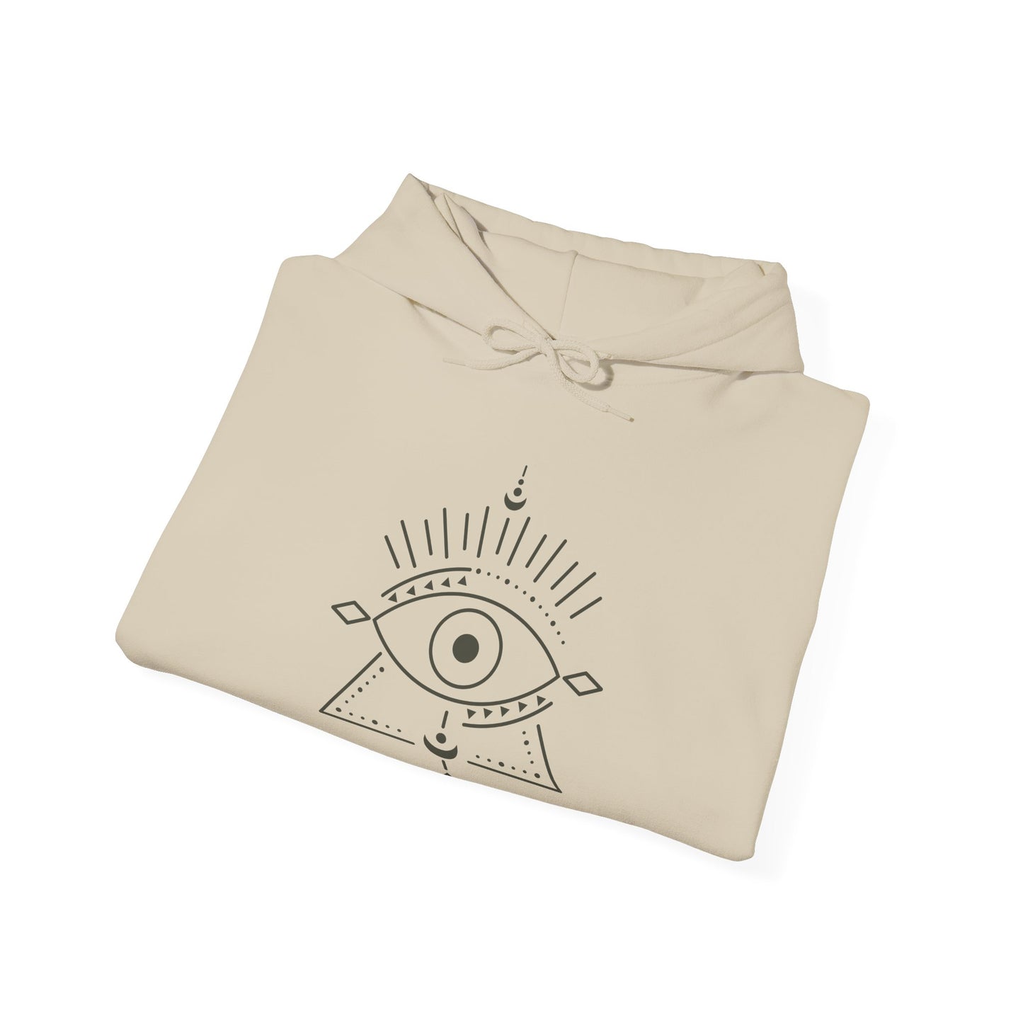 Pyramid and Evil Eye Design Hoodie