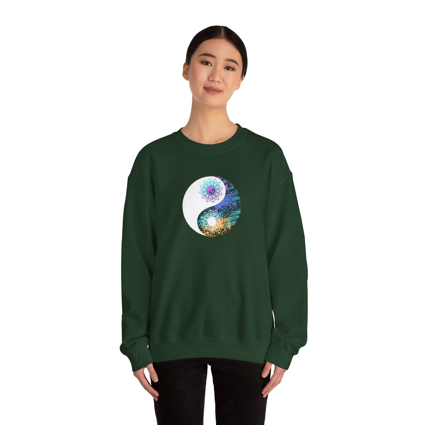 Colorful Lotus Yin Yang Sweatshirt