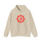 Red Om Lotus Design Hoodie