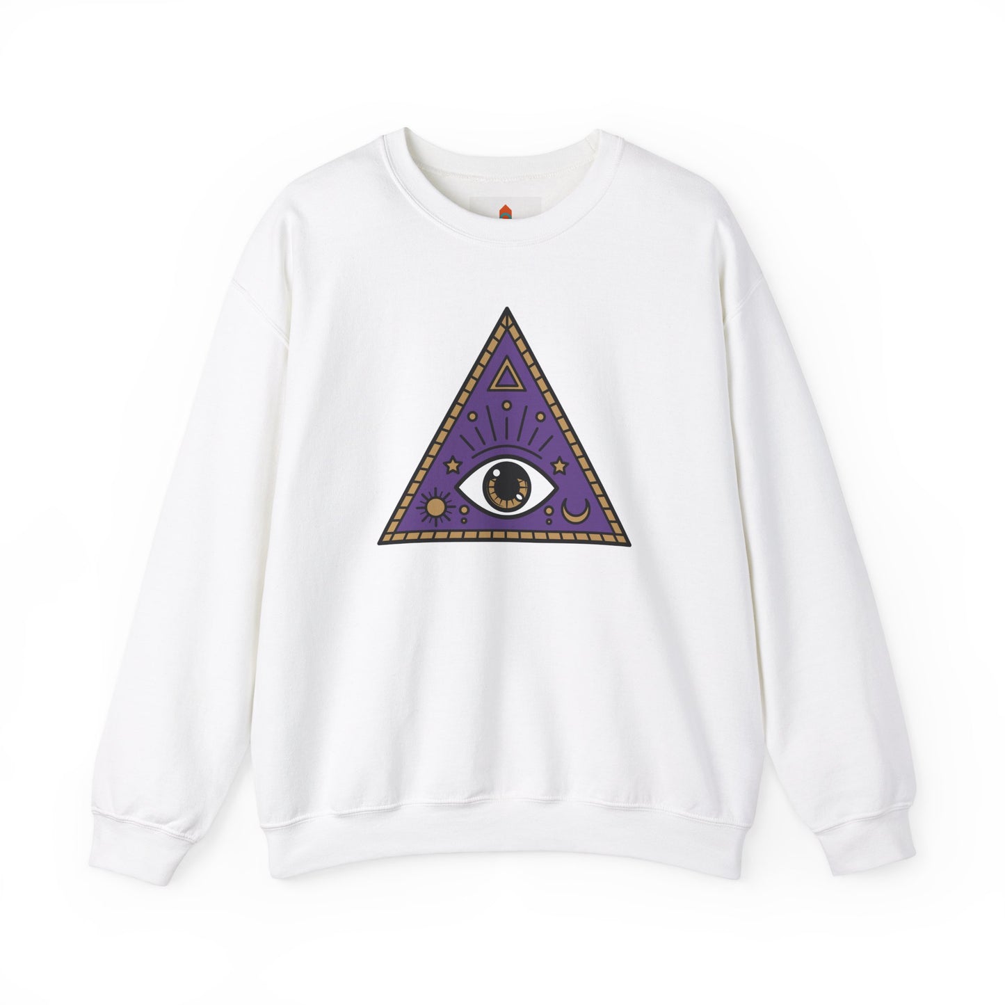 White Evil Eye and Pyramid Sweatshirt