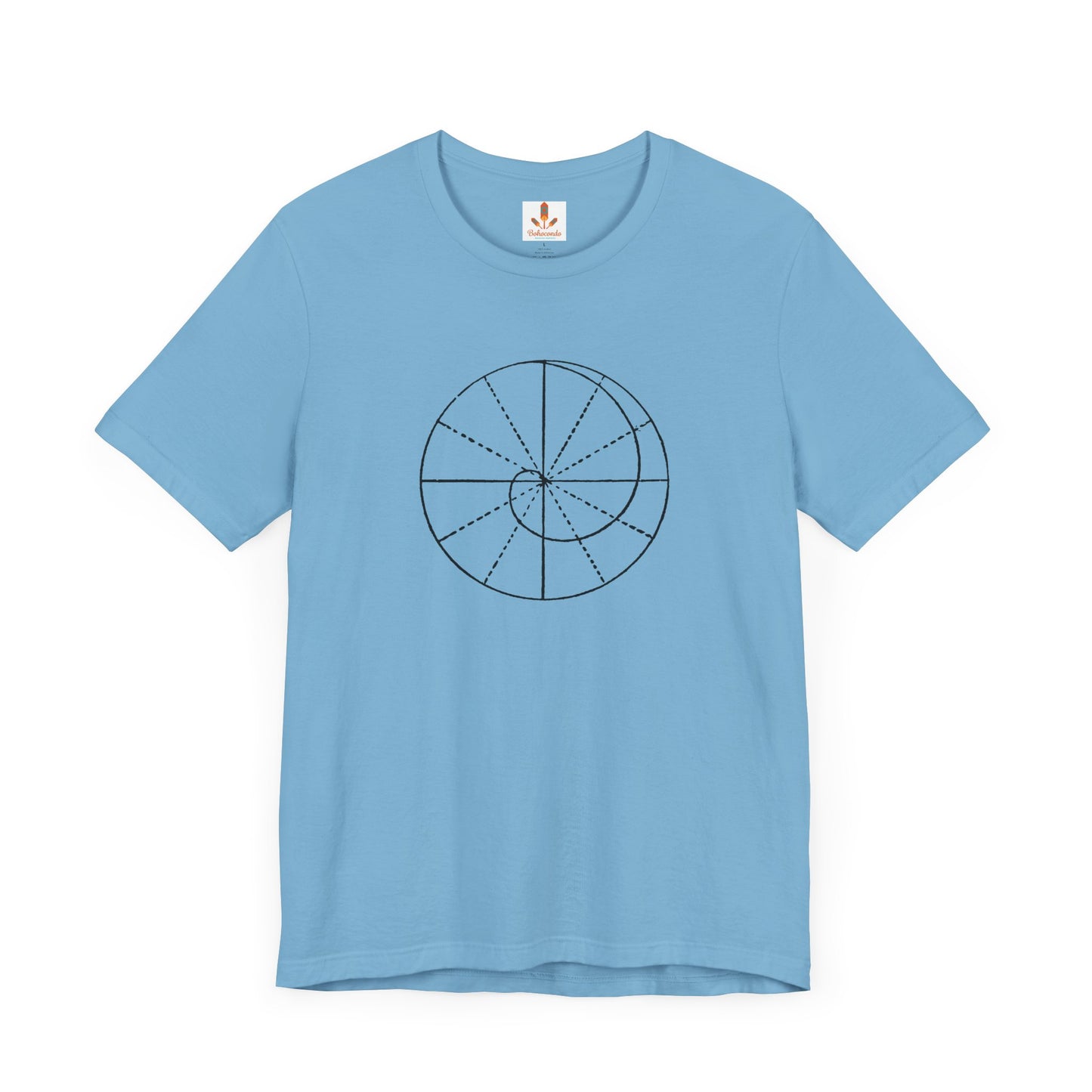 Spiral of Life in Circle Drawing T-shirt
