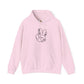 Black Peace Hand Sign with Flowers Hoodie