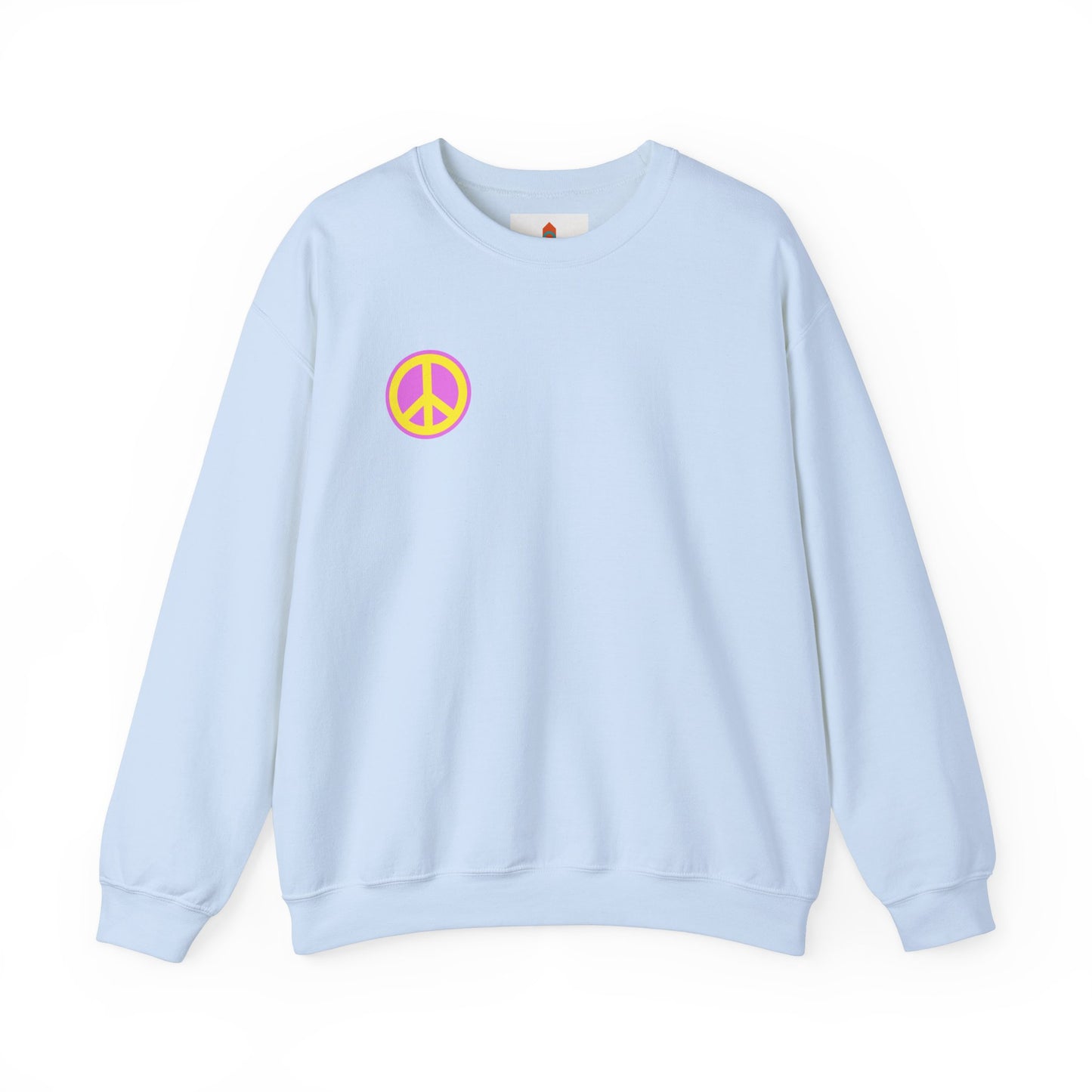 Yellow and Purple Peace Sign Sweatshirt