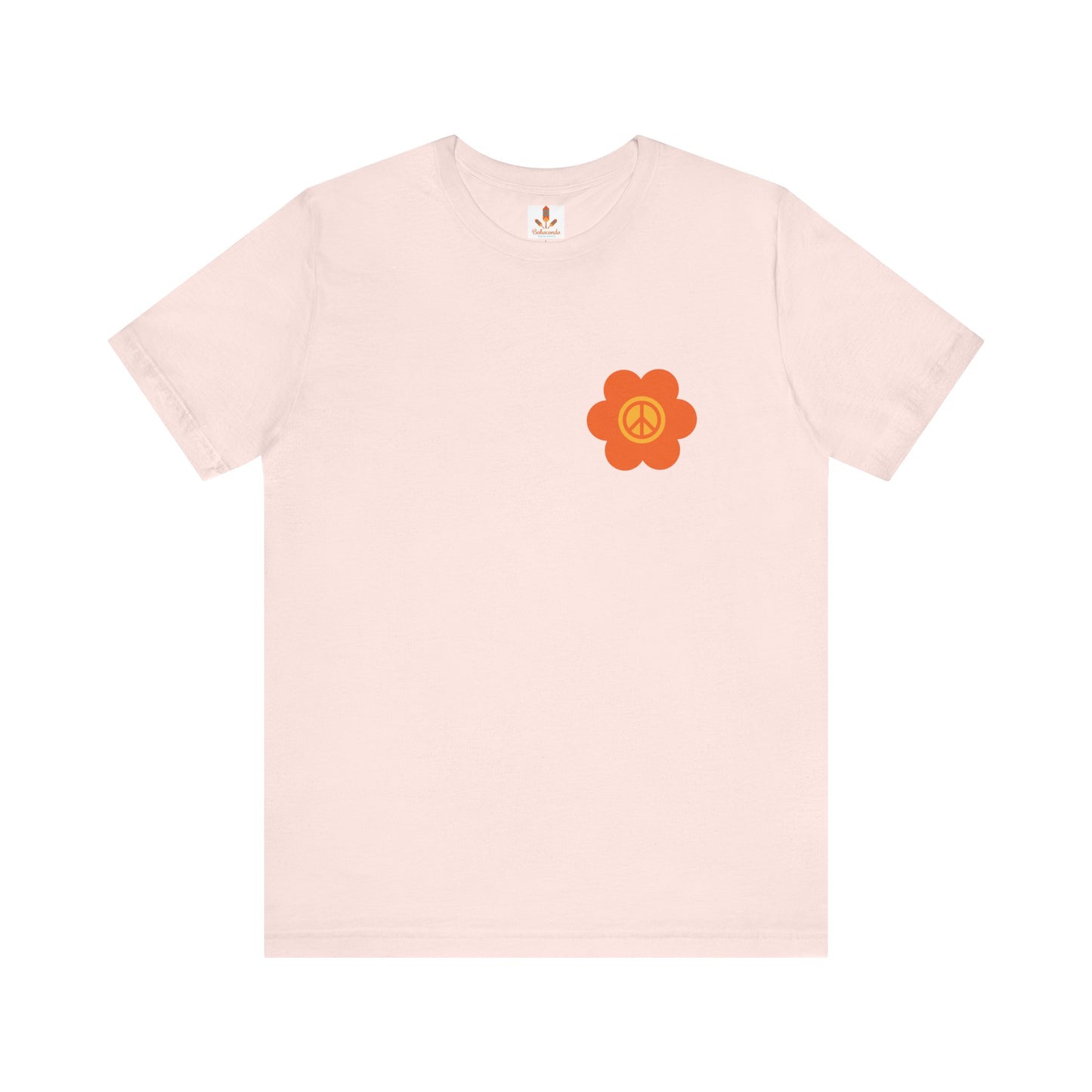 Peace Sign in Orange Flower T-shirt