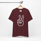 White Simple Peace Hand Sign T-shirt
