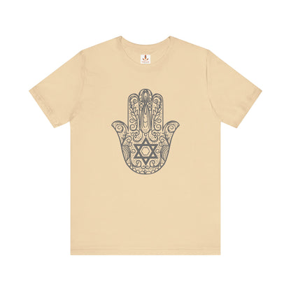 Intricate Hamsa Hand with Star of David T-shirt