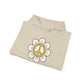 Yellow Peace Sign in a Flower Hoodie