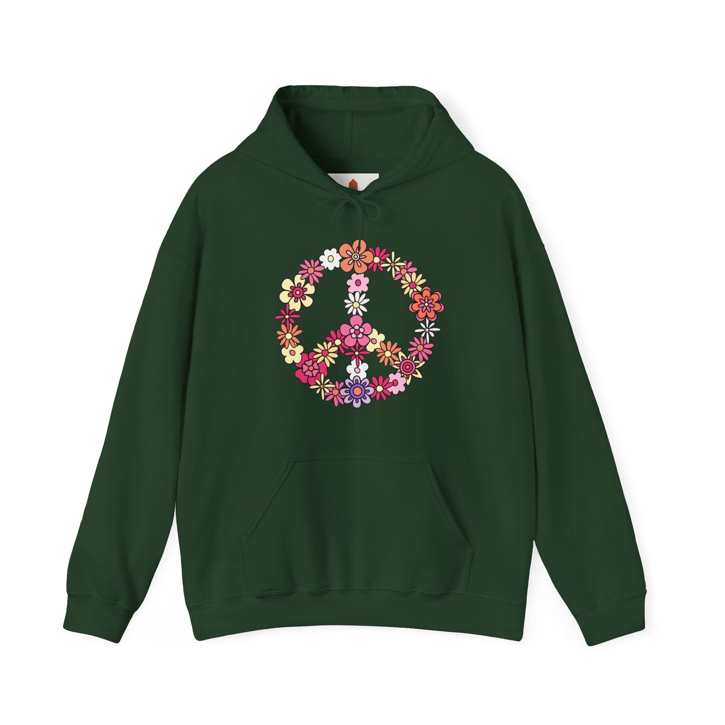 Peace Sign made from Flowers Hoodie