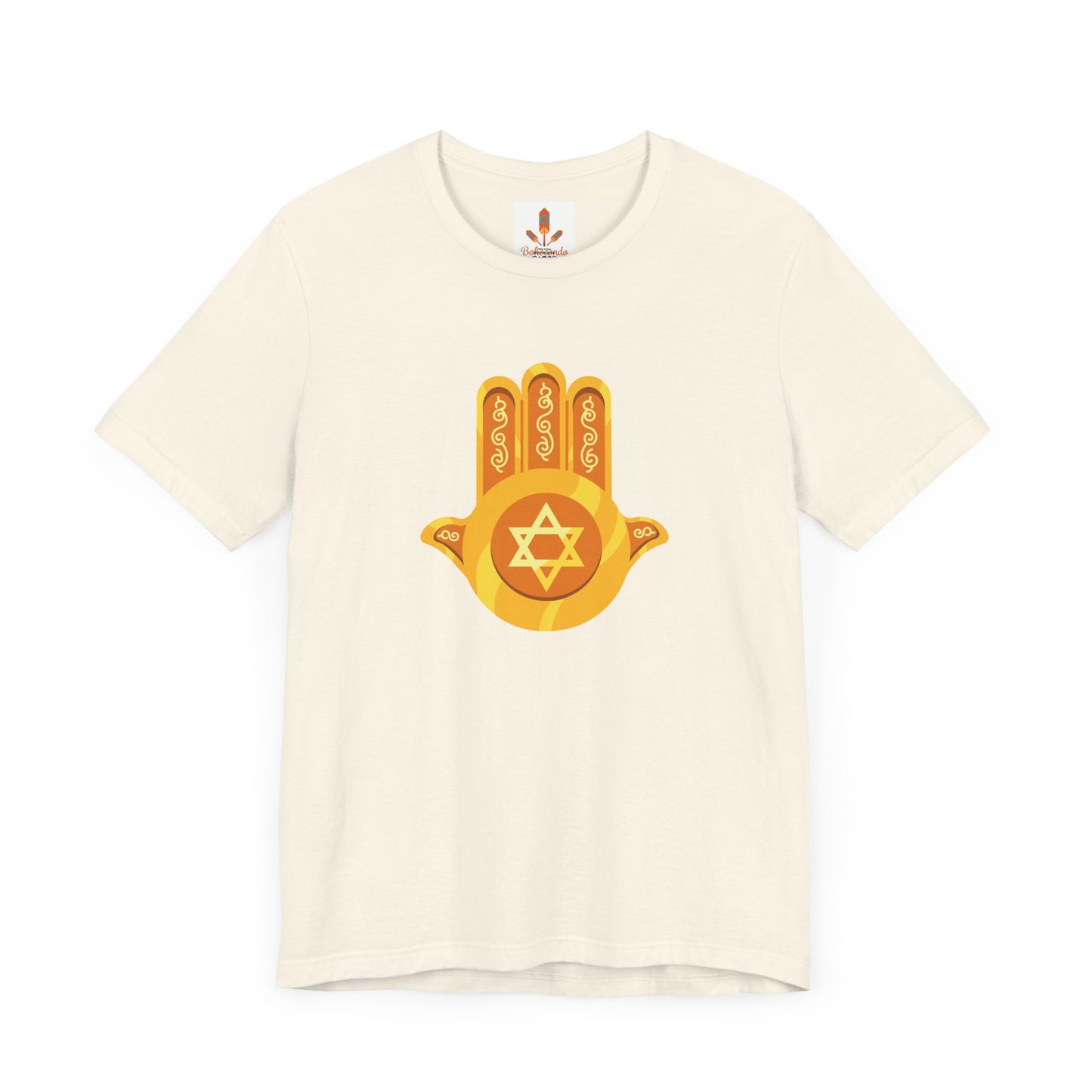 Golden Hamsa Hand with Star of David T-shirt