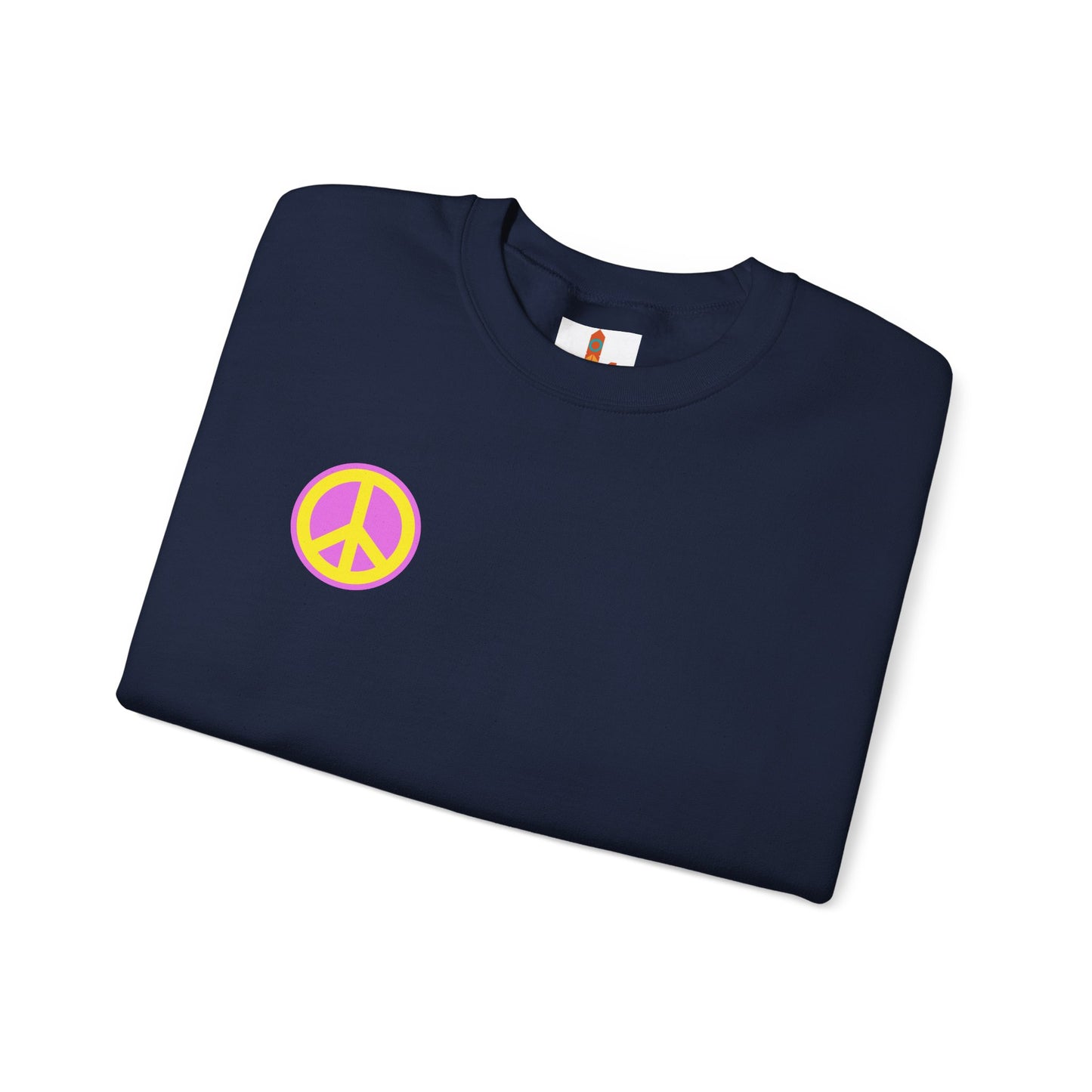 Yellow and Purple Peace Sign Sweatshirt
