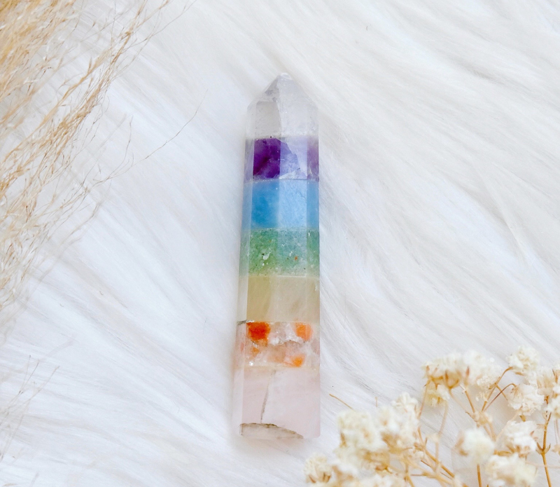 Pastel Rainbow Chakra Wand