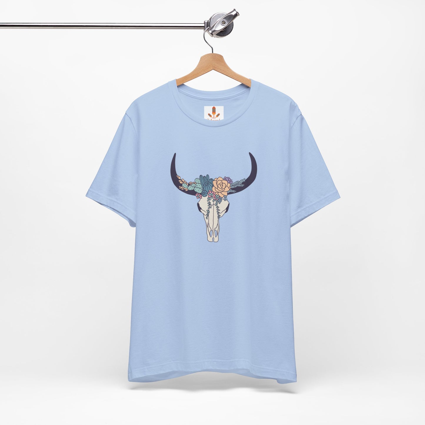 Buffalo Skull with Flowers T-shirt