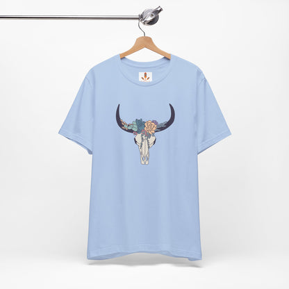Buffalo Skull with Flowers T-shirt