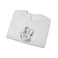 Black Peace Hand Sign with Flowers Sweatshirt